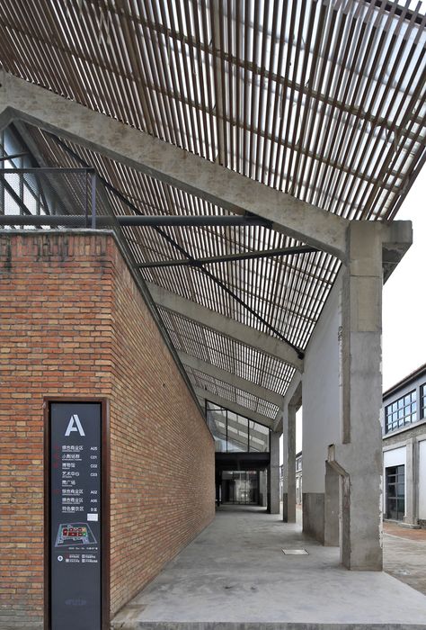 Gallery of Renovation of Xi'an Dahua Textile Mill / China Architecture Design Group Land-based Rationalism D.R.C - 23 Warehouse Facade, Warehouse Renovation, Textile Mill, Restaurant Themes, China Architecture, Cotton Mill, Community Hub, Resort Architecture, Wooden Architecture