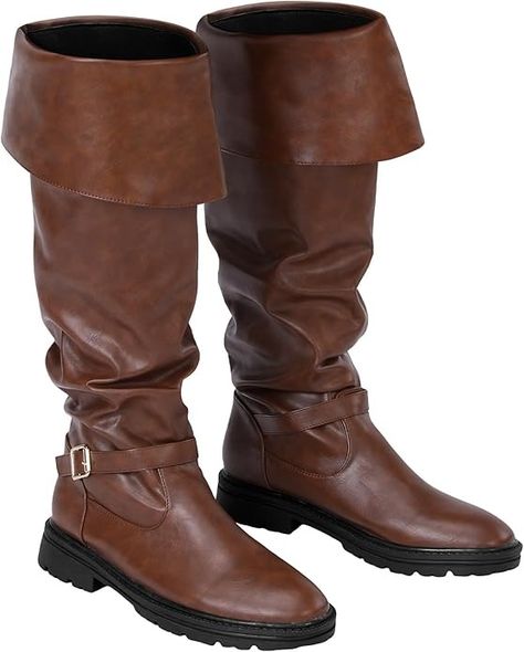 Amazon.com | ramede Medieval Pirate Boots Halloween Costume Boots Gothic Cosplay Boots Renaissance Boots for Men(Black,Us10) | Shoes Boots Halloween Costume, Halloween Costume Boots, Medieval Pirate, Medieval Boots, Ren Faire Outfits, Gothic Cosplay, Pirate Boots, Costume Boots, Cosplay Boots