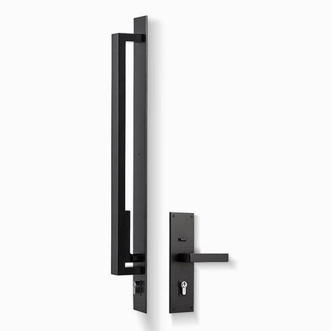 Front Door Handles Modern, Door Handles Modern, Gate Handles, Black Door Handles, Front Door Handles, Entrance Doors, Pull Handle, Door Hardware, Entrance