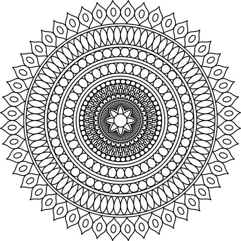 Aesthetic Mandala, Mandala Colouring Pages, Pages Aesthetic, Coloring Pages Easy, Basic Art Techniques, Printable Mandala, Mandala Printable, Hipster Drawings, Coloring Pages Adult