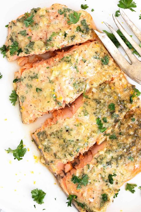 Dijon Garlic Salmon Vegetarian Brunch Recipes, Dijon Salmon, Vegetarian Brunch, Lobster Recipes Tail, Seafood Diet, Oven Baked Salmon, Frozen Salmon, Garlic Salmon, Salmon Dinner