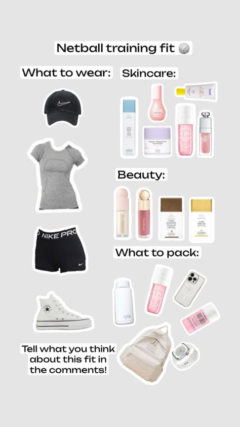 ## #outfitinspo #netball#training What To Wear With Nike Pros, How To Style Nike Pros, Netball Outfits, Netball Pictures, Netball Training, Outfit Ideas Sporty, Netball Dresses, Sports Aesthetic, Sporty Dress