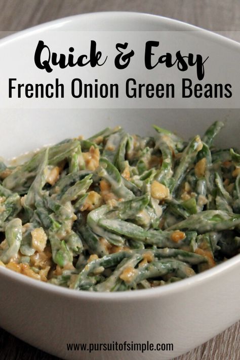 French Onion Green Beans - Pursuit of Simple Easy Green Bean Recipe, French Green Bean Recipes, Onion Green Beans, Easy Green Bean Recipes, Hand Magic, Green Bean Recipe, Easy Green Beans, French Green Beans, Bean Recipe