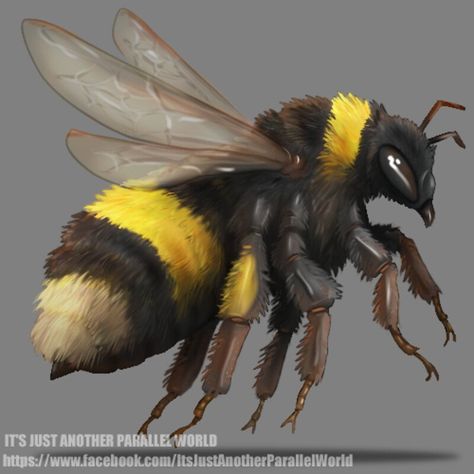 Bee Hybrid Art, Bee Concept Art, Queen Bees Art, King Bee, Beetle Art, Big Bee, Bee Swarm, Hybrid Art, Creatures Art