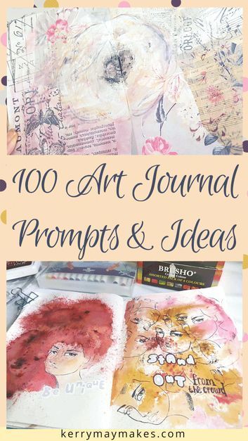 100 Art Journal Prompts and Journaling Ideas to inspire your creativity in your art journals, journaling and creative journals. Use them however you like, literally, for art, painting, watercolour, journal prompts or photographs for memory keeping. Watercolour Journal, Journal D'art, Art Journal Prompts, Art Journal Therapy, Art Journal Techniques, Memory Keeping, Creative Journal, Journaling Ideas, Art Prompts