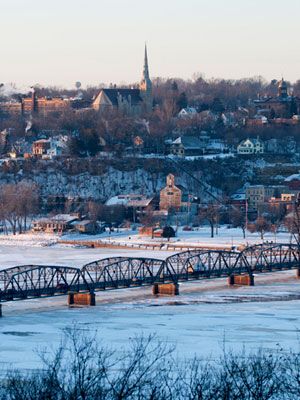 Stillwater, MN in winter - frozen St Croix River.--streets were home where my roots were grown-- Stillwater Minnesota, Belly Dancing Classes, Minnesota Home, Midwest Living, St. Croix, Romantic Holiday, Weekend Escape, St Croix, A Bridge