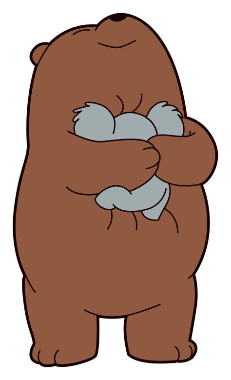 We Bare Bears sticker with Grizz, who does a relaxing therapy for Nom Nom Koala using a tight, friendly hug. Grizz Bear We Bare Bears, We Bear Bears Grizz, Up Carl Y Ellie, Hug Cartoon, Hug Stickers, Ice Bear We Bare Bears, We Bare Bears Wallpapers, Ice Bears, Bear Quote