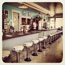 My husband's Diner in Millerton NY....so proud!  It rocks!  The Oakhurst! Bar Leaner, Kitchen Decor Green, Soda Jerk, Diner Bar, Cafe Music, Diner Aesthetic, Green Kitchen Decor, 50s Diner, Diner Decor