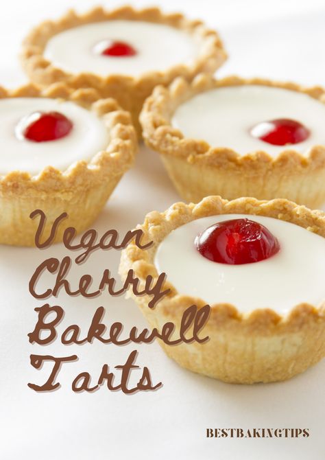 Are you looking for an easy and delicious vegan dessert that satisfies a sweet tooth? We’ve got the perfect recipe for you: vegan cherry bakewell tarts! Cherry Bakewell Tart, Bakewell Tarts, Cherry Bakewell, Bakewell Tart, Glace Cherries, Almond Cream, Vegan Dessert, Delicious Treats, Baking And Pastry