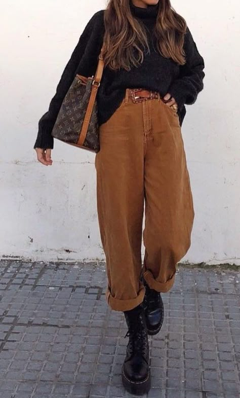 Academia Outfits, Look Retro, Brown Pants, 가을 패션, Autumn Outfit, Mode Inspiration, Looks Vintage, Outfits Casuales, Fall Winter Outfits