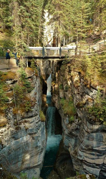 Crossing Maligne Canyon on the 3rd bridge of the Maligne Canyon Trail Maligne Canyon, Jasper Park, Jasper National Park, Trail Maps, Hiking Trail, Life Well Lived, Interactive Map, Get Outside, Next Generation