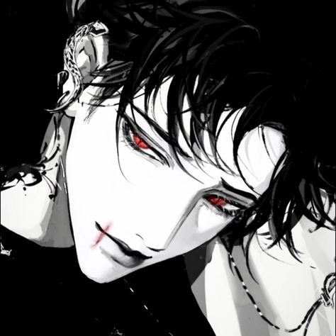 Male Vampire, Male Icon, Vampire Boy, Dark Anime Guys, Manga Style, Pfp Icons, Digital Art Anime, Manga Boy, Anime Drawings Boy