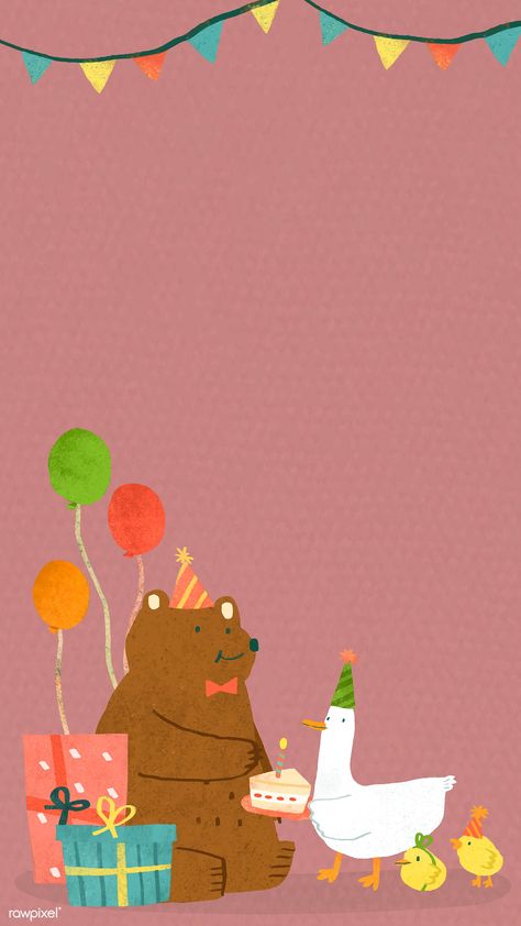 Happy Birthday Illustration, Mobile Phone Wallpaper, Iphone Wallpaper Cat, Frog Wallpaper, Handy Wallpaper, Birthday Cartoon, Doodle Frame, Happy Birthday Wallpaper, Birthday Illustration