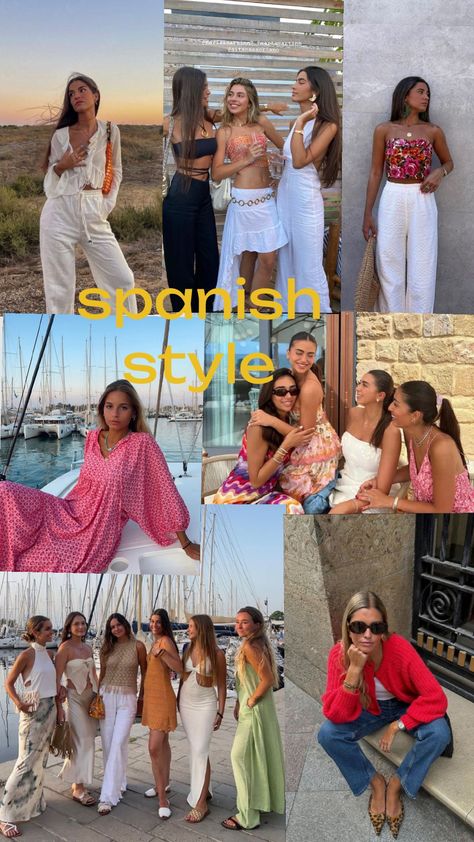 #spanish #mediterranean #fashion #2024 Mediterranean Fits, Mediterranean Fashion Aesthetic, Mediterranean Winter Aesthetic, Summer In Spain Outfits 2024, Mediterranean Summer Aesthetic Outfits, Spanish Aesthetic Outfits, Mediterranean Aesthetic Fashion, Mediterranean Summer Outfits, Spanish Summer Outfits