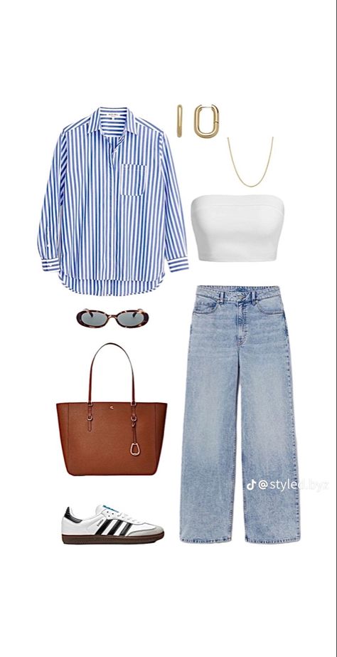 Usa Summer Outfits, Outfits Spring 2024, Casual Summer Outfit Inspo 2024, Summer Nyc Outfits, Viral Outfits, Looks Adidas, Chique Outfit, Samba Outfit, Casual Chic Outfits