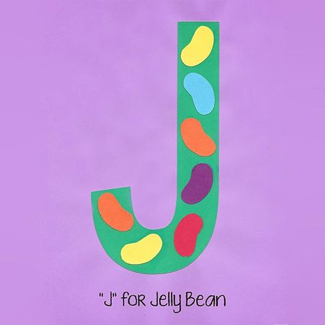 Alphabet Art Template - Upper J (Jelly Beans) Teach Abc, Babies Activities, Teaching Creativity, Letter J Activities, Letter J Crafts, Letters Activities, Alphabet Journal, Kids Letters, Teaching Preschoolers