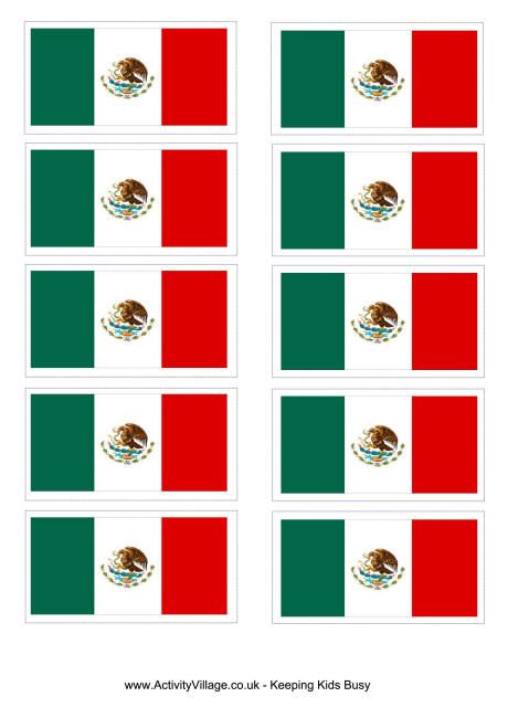 Mexico flag printable Mexican Flag Template, Mexican Flag Printable, Mexico Crafts, Flag Of Mexico, Party Banner Template, Flag Printable, Daisy Scouts, Fiesta Birthday Party, World Thinking Day