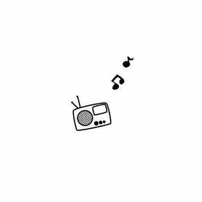 Radio Drawing, Arte Jazz, Music Doodle, Cute Small Drawings, Easy Draw, Dibujo Simple, Small Doodle, Music Drawings, Minimalist Drawing