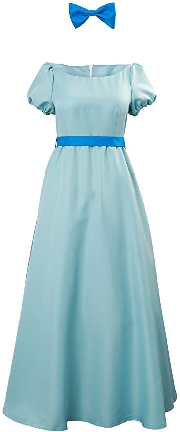 Wendy Cosplay, Blue Dress For Women, Wendy Costume, Maxi Blue Dress, Fancy Maxi, Peter Pan Costume, Wendy Dress, Blue Dresses For Women, Peter Pan Dress