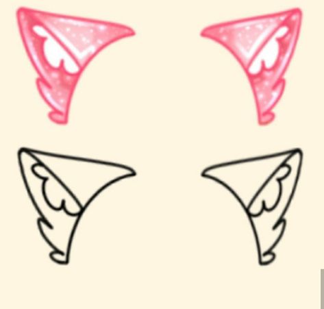 Gacha Life Base, Drawing Gacha, Wolf Ears And Tail, Base Gacha, How To Draw Ears, Gacha Base, Ear Art, Wolf Ears, Gacha Props