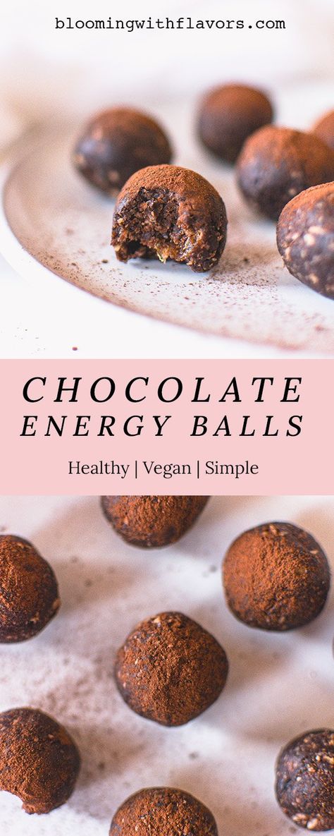 Chocolate Energy Balls Chocolate Energy Balls, Chocolate Date Balls, Energy Balls With Dates And Oats, Oat Energy Balls, Dates Energy Balls Healthy, Date Balls Recipe, Oats Dates Energy Balls, Date And Cocoa Energy Balls, Powerballs Recipe