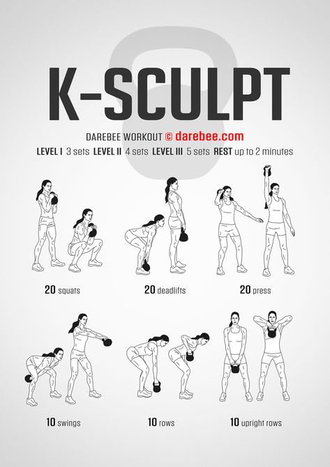 K-Sculpt Workout All Body Weight Workout, Kettlebell Exercises For Arms And Back, Kettle Bell Arms Workout, Morning Kettlebell Workout, Ketelbell Workouts, Total Body Kettlebell Workout For Women, Arm Kettlebell Workout, Single Kettlebell Workout, Kettlebell Arm Workout For Women