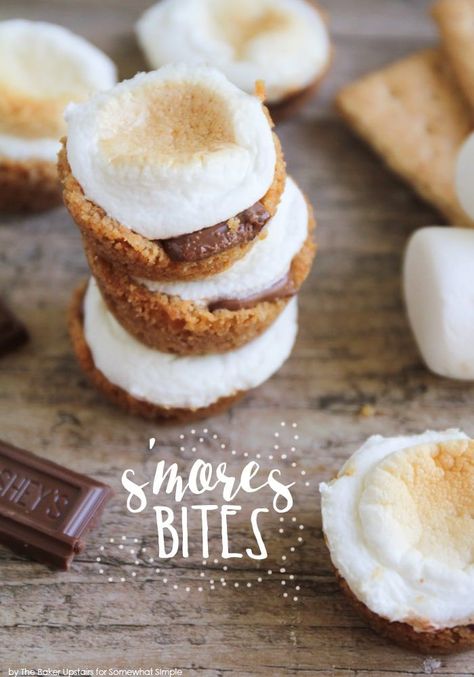 If you're a huge fan of s'mores like me but don't want to build a camp fire, then these s'mores bites are for you.  With this easy recipe, you can enjoy s'mores any day of the year from the comfort of your own home! #smoresbites #smoresbitesrecipe #howtomakesmoresbites #minismores #bitesizesmores Smores Bites, Easy Smores, Smore Recipes, Protein Bites, S'mores, Mini Muffins, S Mores, Bite Size, Graham Crackers