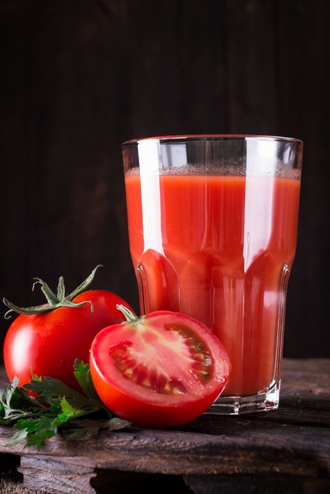 Glass of tomato juice with vegetables on wooden background… | Flickr Red Drinks, Acid Reflux Diet, Tomato Juice, Wooden Background, Eye Health, Canning Recipes, Digestive Health, Summer Drinks, Drinking Tea