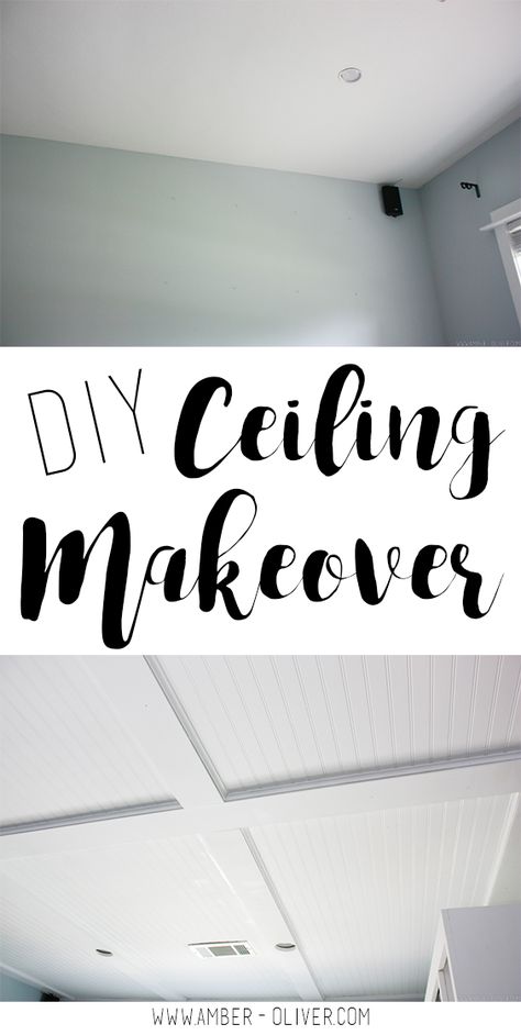 Diy Ceiling Makeover, Diy Ceilings, Ceiling Makeover, Covering Popcorn Ceiling, Beadboard Ceiling, Popcorn Ceiling, Wall Diy, Diy Ceiling, Cute Dorm Rooms