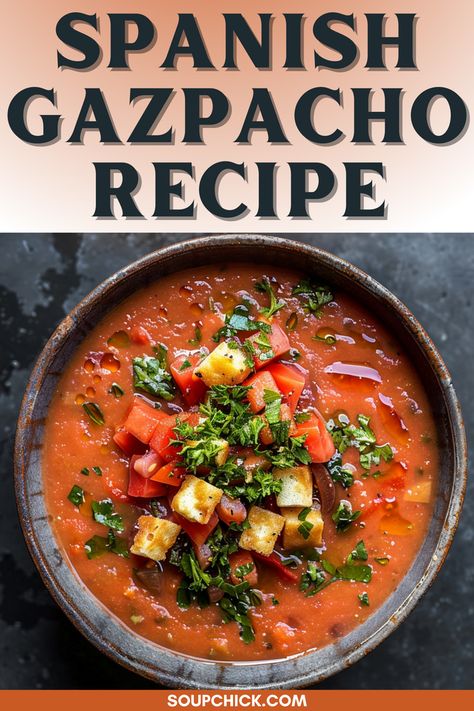 Cool and Zesty Spanish Gazpacho Soup Recipe