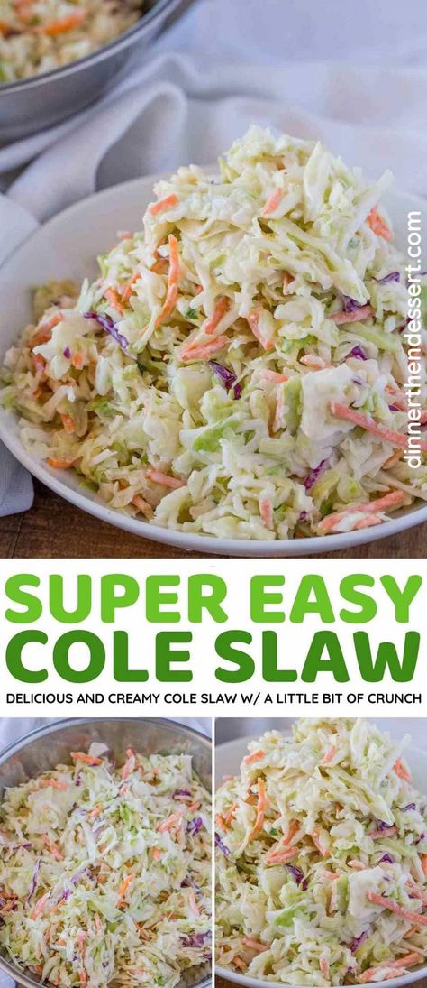 Easy Cole Slaw, Coleslaw Recept, Traditional Coleslaw Recipe, Creamy Coleslaw Dressing, Best Coleslaw Recipe, Bbq Side Dish, Coleslaw Recipe Easy, Easy Coleslaw, Coleslaw Dressing