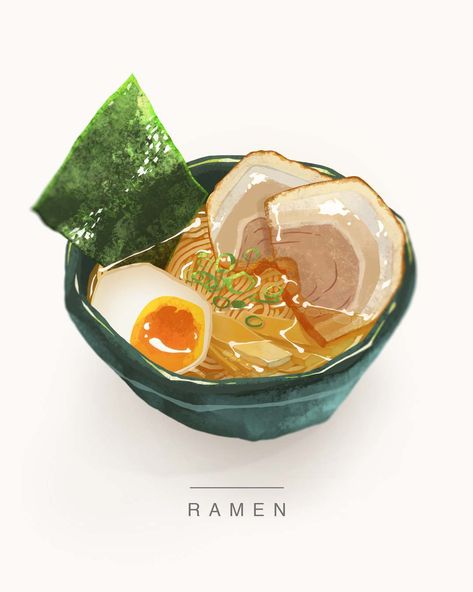 #Japanesefood #Ramen #fooddrawing #drawing #delicious #artistsoninstagram #food #japan #art #digitalpainting #egg #ramen🍜 #noodles Noodle Art, Japanese Food Illustration, Food Illustration Design, So Hungry, Food Sketch, Food Artwork, Food Illustration Art, Watercolor Food, Cute Food Drawings