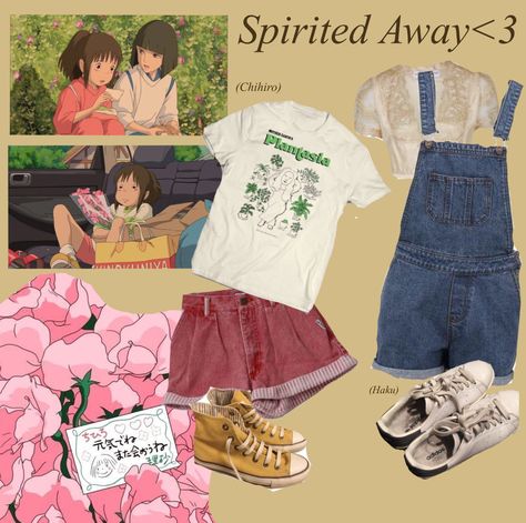 My Neighbor Totoro Inspired Outfit, Studio Ghibli Clothes Style, Ponyo Aesthetic Outfit, Ghibli Dresscode, Ghibli Outfits Aesthetic, Moomin Inspired Outfits, Studio Ghibli Clothes Aesthetic, Ghibli Fashion Aesthetic, Ghibli Clothes Inspired Outfits