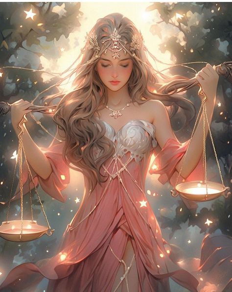 Libra Images, Scales Of Justice, Libra Women, Lovely Creatures, Goddess Art, Libra Zodiac, Beautiful Fantasy Art, Character Portraits, Fantasy Character Design