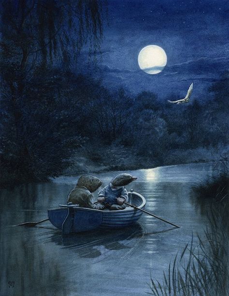 Wind And The Willows, Boat Icon, Kenneth Grahame, Boat Illustration, The Wind In The Willows, Brambly Hedge, Wind In The Willows, Children's Book Illustrations, Fairytale Art