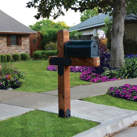 You’ve Got Mail, We’ve Got Mailbox Project Plans Mailbox Makeover, Wooden Mailbox, Ornamental Wood, Mailbox Landscaping, Diy Mailbox, Mailbox Design, Mailbox Post, Backyard Pavilion, Deck With Pergola