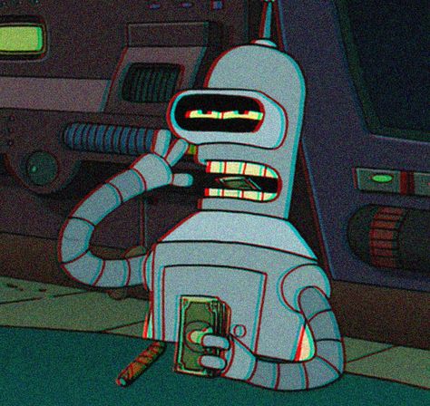 Futurama Aesthetic, Bender Aesthetic, Vibe Pics, Bender Futurama, Animation Artwork, 90s Cartoons, Dope Cartoon Art, Cute Canvas, Art Wallpaper Iphone