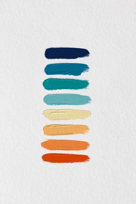 Colourful Coastal Interior, Life Aquatic Color Palette, California Sunset Color Palette, Color Palette Nautical, Cabo Color Palette, Beach Colour Pallet, West Coast Color Palette, Retro Colours Palette, San Diego Color Palette