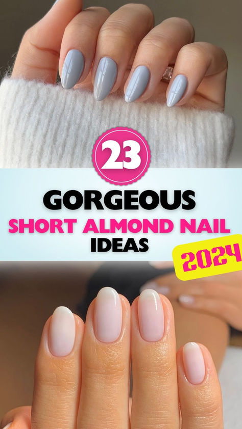 Discover the elegance of chic short almond nails. These stylish designs are perfect for any occasion, offering a blend of sophistication and simplicity. Nail Shape Almond Short, Almond Nail Dip Designs, Natural Dip Powder Nails Short Almond, Short Almond Nails Winter Colors, Nail Almond Summer, Short Nails For Wedding Guest, Short Healthcare Nails, Dip Powder For Short Nails, Subtle Nails Almond