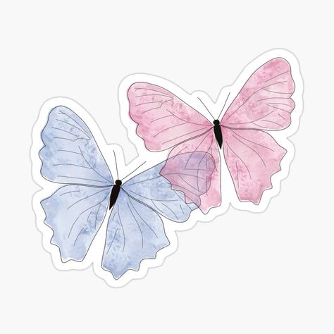 Butterfly Light, Sticker Design Inspiration, Butterfly Lighting, Scrapbook Printing, Watercolor Butterfly, Cute Laptop Stickers, Tumblr Stickers, Scrapbook Stickers Printable, Bullet Journal Stickers