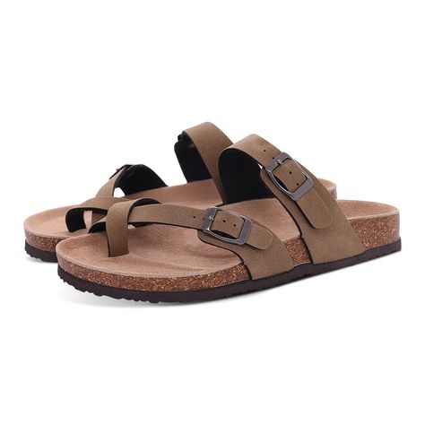 Bebealy Retro Women Clogs Sandals Cork Foot bed Mules Outdoor Cork Beach Sandals With Adjustable Buckles Unisex Home Sandals. US $14.50 🛒❤💯 Buy:https://s.click.aliexpress.com/e/_DDIXYDp #womensfashion #women #style #summertime #shoes #casual #sandals #Slippers #Female Cork Footbed Sandals, Mens Gym Bag, Cork Sandals, Suede Slippers, Footbed Sandals, Beach Slippers, Leather Sandals Flat, Stylish Sandals, Beach Sandals