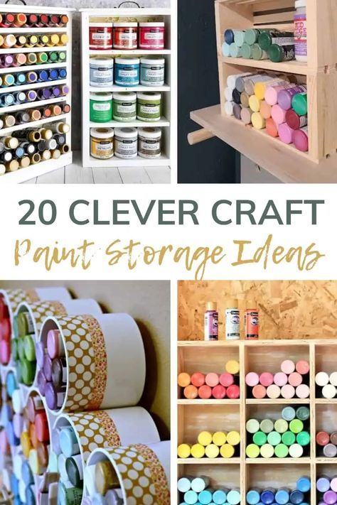 Organisation, Art Paint Organization, Craft Room Paint Storage Ideas, Storage For Paint Supplies, Organize Acrylic Paint Bottles, Paint Supply Storage Ideas, Paint Supply Organization, How To Organize Paint Supplies, How To Store Paint Supplies