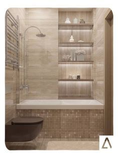 Bathroom Decor. Gene Bathroom Tub Shower Combo, Makeover Kamar Mandi, Bathtub Shower Combo, Bathroom Tub Shower, Bilik Air, Master Bathrooms, Shower Designs, Bathroom Tub, Tub Shower Combo