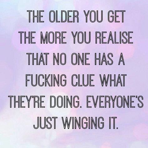 Yep... we're all just winging it. Humour, Happiness Project, Clipuri Video, Funny Quotes About Life, Hysterically Funny, A Quote, Clue, Great Quotes, Mantra