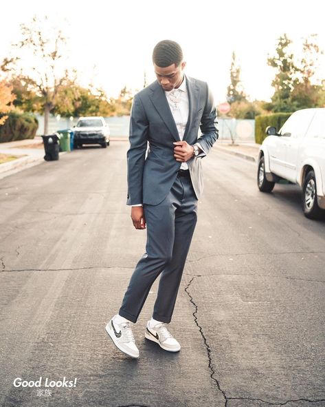 High School Prom Outfits For Guys 2023, Prom Suit With Jordans, Boys 8th Grade Graduation Outfit, 8th Grade Graduation Outfit Ideas Boys, Prom Boys Outfit, Jordan 1 Low Outfit Men, Boys Prom Outfit Ideas, Outfits With Air Forces