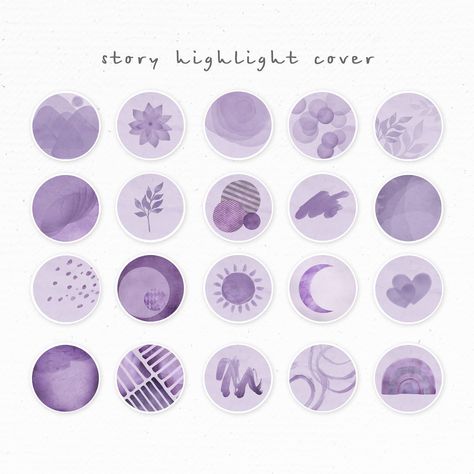 Instagram Purple Story Highlight covers, Very Peri Highlight Covers for Instagram, Story Icons, Aesthetic Insta Story Covers Icons For Instagram Highlights Purple, Instagram Story Icons, Sculpture Geometric, Ig Icons Highlights Aesthetic, Lavender Highlights, Pastel Highlights, Icons Ig, Purple Highlights, Very Peri