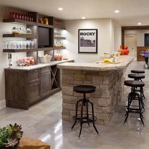 Maximum Home Value Storage Projects: Basement | Home Remodeling - Ideas for Basements, Home Theaters & More | HGTV Basement Bar Ideas, Basement Kitchenette, Basement Inspiration, Basement Bar Designs, Game Room Bar, Diy Basement, Basement Kitchen, Small Basements, Basement Makeover