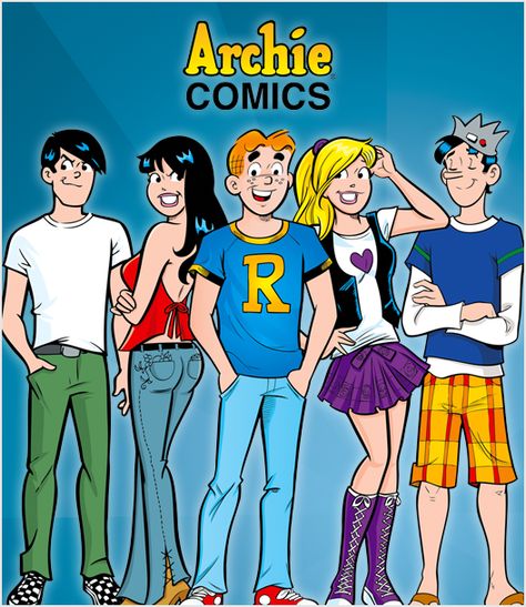 Archie Gang Skin #ArchieComics #Archie Archie Cartoon, Veronica Archie, Eboy Aesthetic, Archie Comic Books, Archie And Betty, High School Drama, Archie Andrews, Betty And Veronica, Saturday Morning Cartoons