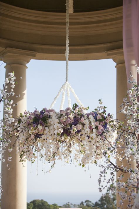 Bentley Photography, Floral Chandelier Wedding, Floral Chandeliers, Hanging Flowers Wedding, Chandelier Wedding, Pelican Hill, Flowers Hanging, Hanging Gardens, Kerala Wedding