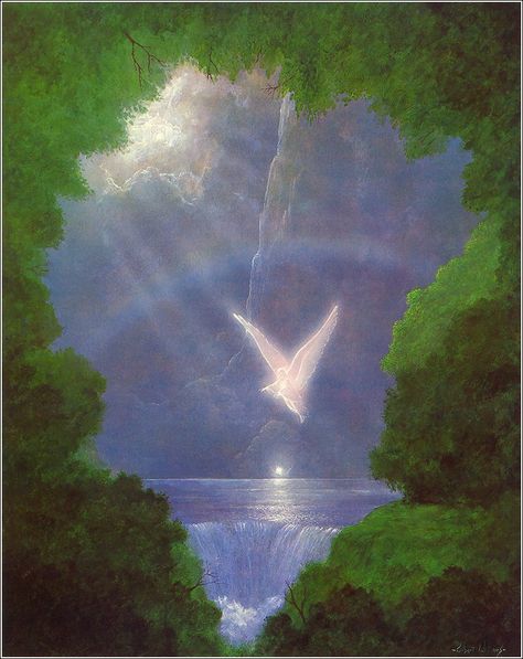 Gilbert Williams, one of the first in visionary arts | soul, mystical e messenger Gilbert Williams, Magick Art, Type Shi, Fairy Aesthetic, White Dove, Tableau Art, Visionary Art, Black Milk, Ethereal Art